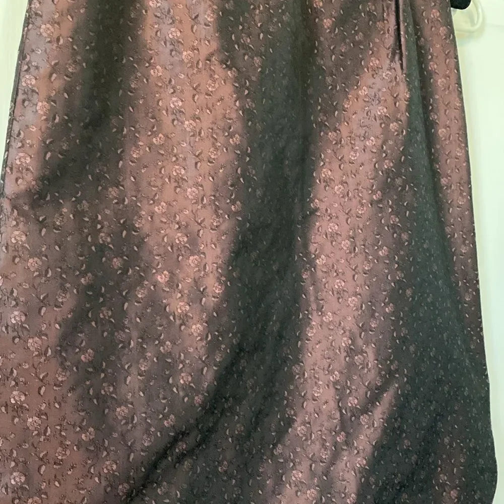 SOLE floral silk Pencil skirt with velvet accent - Size 6
